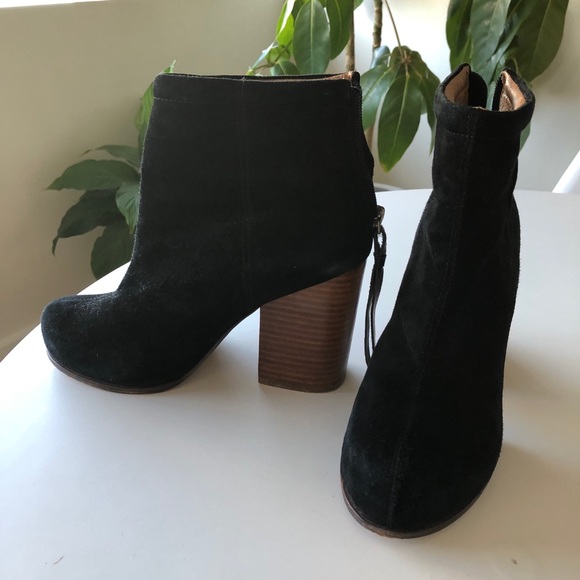 Jeffrey Campbell Shoes - Jeffery Campbell black suede and wood booties